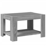 vidaXL Table basse avec LED sonoma gris 73x53x45 cm bois d'ingénierie