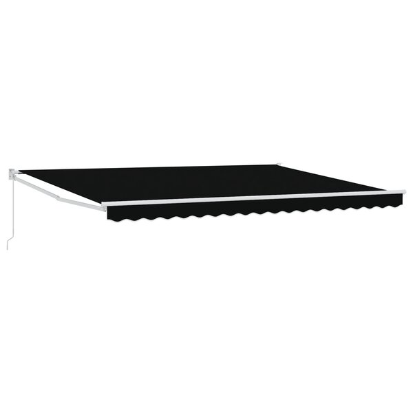vidaXL Store Rétractable Manuel Noir 450x300 cm