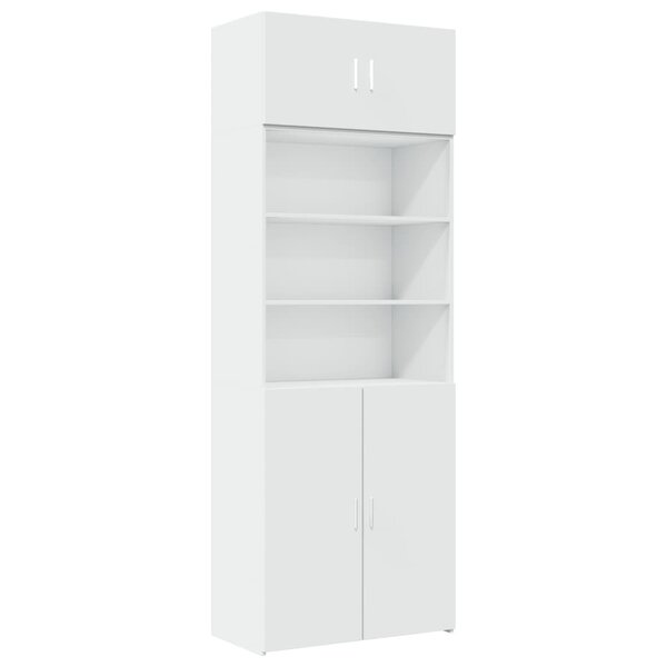 vidaXL Armoire de rangement blanc 80x42 5x225 cm bois d'ingénierie