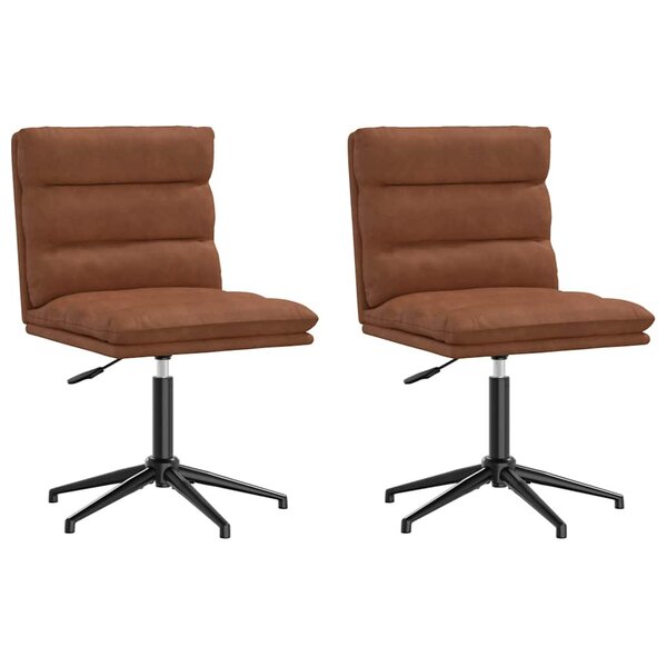 vidaXL Chaises à manger lot de 2 marron similicuir