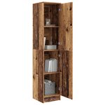 vidaXL Highboard Bois ancien 35 x 39 x 168 cm Bois d'ingénierie