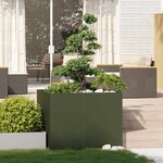 vidaXL Jardinière vert olive 100x100x80 cm acier