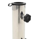 vidaXL Socle de parasol Granite 28 5 kg Carré Noir