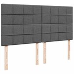 VidaXL Cadre de lit ottoman avec matelas gris foncé 200x200cm tissu
