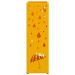 vidaXL Porte-parapluie Moutarde 15 5 x 15 5 x 49 cm Acier