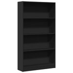 vidaXL Bibliothèque noir 80x24x143 cm bois d'ingénierie