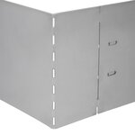 vidaXL Clôture de pelouse 10 Pièces Acier galvanisé 100x20 cm
