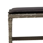 vidaXL Ensemble à manger de jardin coussins 13 Pièces gris résine tressée