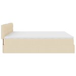 VidaXL Cadre de lit ottoman avec matelas crème 160x200 cm tissu