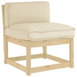 vidaXL Coussin Tissu Oxford Beige 80 x 40 x 12 cm
