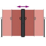 vidaXL Auvent latéral rétractable terre cuite 160x1000 cm