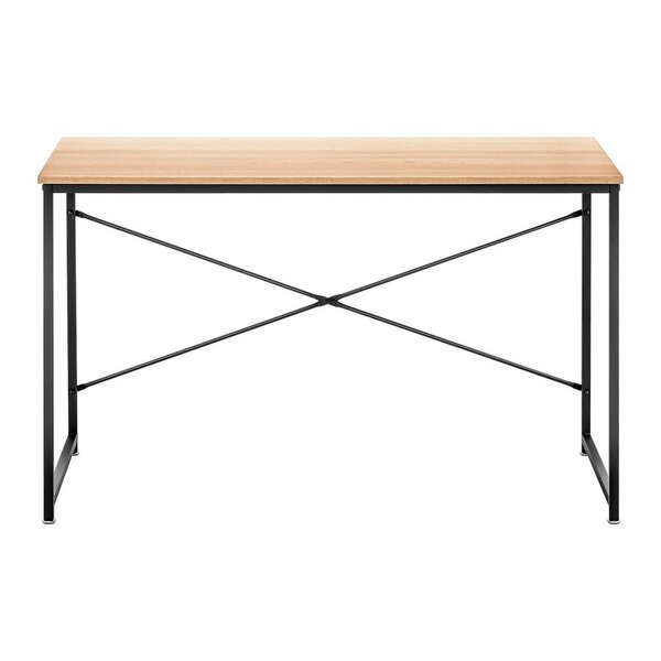 Bureau meuble adulte rectangulaire 120 x 60 cm marron et noir 14_0000772