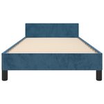 vidaXL Cadre de lit sans matelas bleu foncé 90x190 cm velours