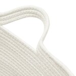 vidaXL Panier à linge beige et blanc Ø60x36 cm coton