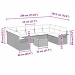 vidaXL Ensemble de canapé de jardin 10 Pièces Beige et Gris clair