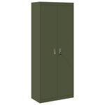 vidaXL Armoire de rangement 2 Pièces Vert olive 80 x 40 x 200 cm Acier