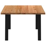 vidaXL Table à manger marron clair bois de chêne massif rectangulaire