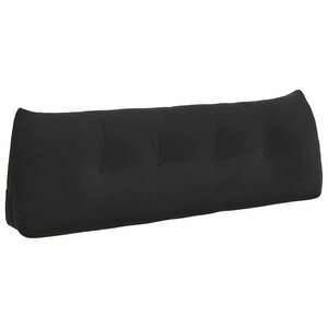 vidaXL Coussin de Dos Noir 140 x 24 x 50 cm Velours