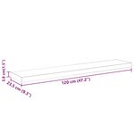 vidaXL Étagère murale flottante Noir brillant 120x23 5x3 8 cm MDF