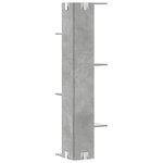 vidaXL Étagère d'angle murale gris béton bois d'ingénierie