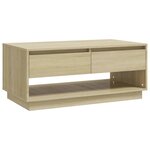 vidaXL Table basse Chêne sonoma 102 5x55x44 cm Bois d'ingénierie