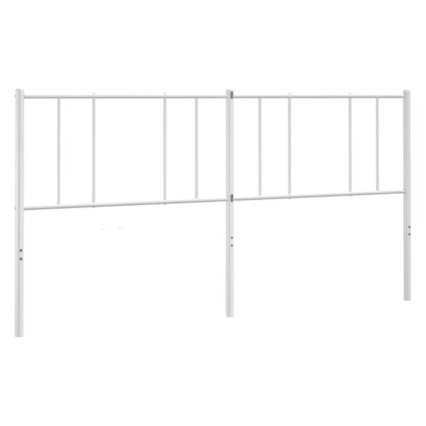 vidaXL Tête de lit de remplacement métal blanc 200 cm