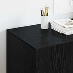 vidaXL Bureau avec porte Chêne noir 140 x 50 x 75 cm Bois d'ingénierie