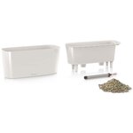 Lechuza jardinière de table delta 20 all-in-one blanc brillant 15560