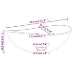 vidaXL Lavabo Verre trempé 54 5x35x15 5 cm Dépoli
