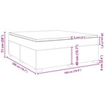 vidaXL Sommier à lattes de lit avec matelas Taupe 180x200 cm Tissu