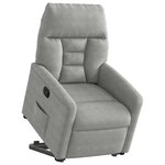 vidaXL Fauteuil inclinable gris clair tissu microfibre