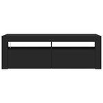 vidaXL Meuble TV avec lumières LED noir 120x35x40 cm