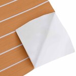 vidaXL Tapis de bateau Rayé Marron et blanc 240 x 90 cm EVA