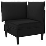 vidaXL Ensemble de meubles pour le salon 4 Pièces Noir Tissu