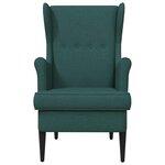 vidaXL Fauteuil Vert foncé Tissu