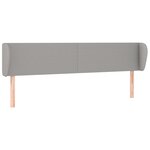 vidaXL Tête de lit avec oreilles Gris clair 203x23x78/88 cm Tissu