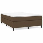 vidaXL Sommier à lattes de lit avec matelas Marron foncé 140x200 cm