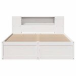 vidaXL Cadre de lit sans matelas blanc 140x200 cm bois de pin massif