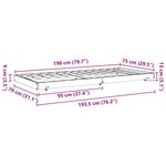 vidaXL Cadre de lit Cire marron 70 x 190 cm Bois de pin massif