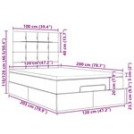 vidaXL Cadre de lit ottoman avec matelas taupe 120x200 cm tissu