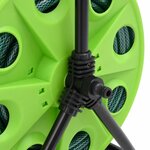 vidaXL Enrouleur de tuyau vert sur pied avec jeu de raccords de tuyaux