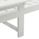 Ensemble de salon de jardin vidaXL 3 pièces blanc HDPE
