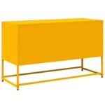 vidaXL Meuble TV jaune moutarde 100 5x39x60 5 cm acier