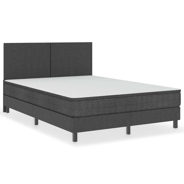 vidaXL Sommier à lattes de lit sans matelas gris tissu 180x200 cm
