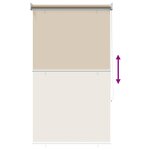 vidaXL Store enrouleur Protection UV Beige 80 x 140 cm Polyester
