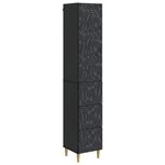 vidaXL Ensemble de Meubles 2 Pièces Noir 33 x 34 5 x 90 cm