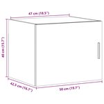 vidaXL Armoire murale sonoma gris 50x42 5x40 cm bois d'ingénierie