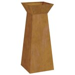vidaXL Jardinière à pilier 2 Pièces Argent 40 x 40 x 100 cm Acier