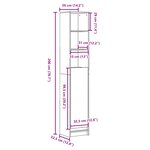 vidaXL Buffet avec LED chêne marron 36x32 5x200 cm bois d'ingénierie
