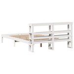 vidaXL Cadre de lit sans matelas blanc 140x200 cm bois de pin massif